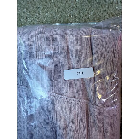 Free People Espresso Rib Top Tunic Pale Mauve Sweater Womens Size Medium C731 - Picture 12 of 12